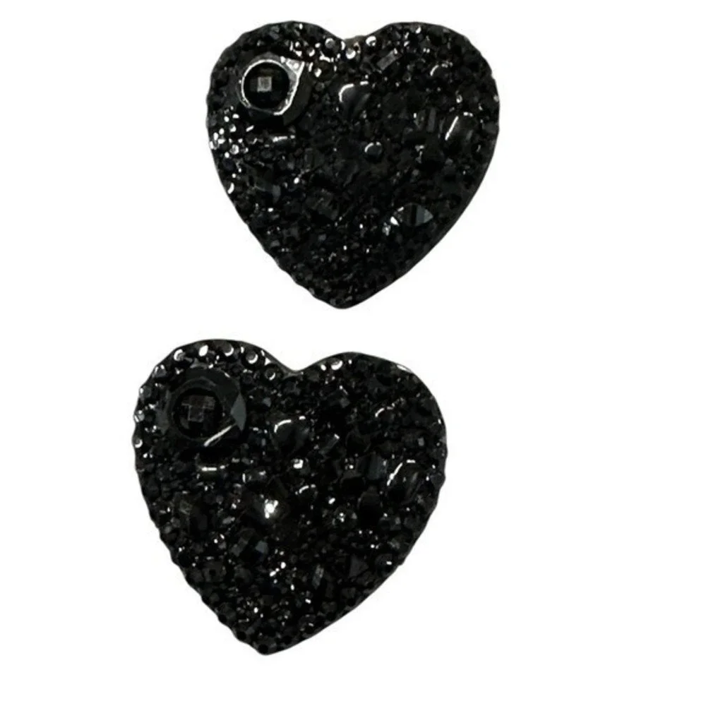 NEW Hair Accessories Clips set of 2‎ hearts black